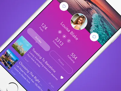 Profile Concept android mobile design ios profile