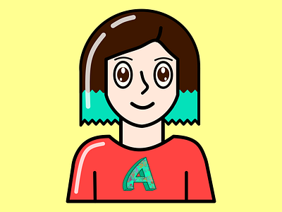 Me, myself and I cartoon flatdesign illustration lineart logo selfie shiny vectordesign