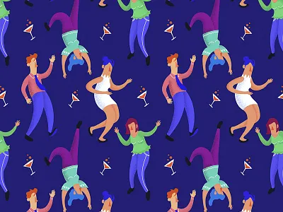Happy Hour dance design happy hour illustration music office party