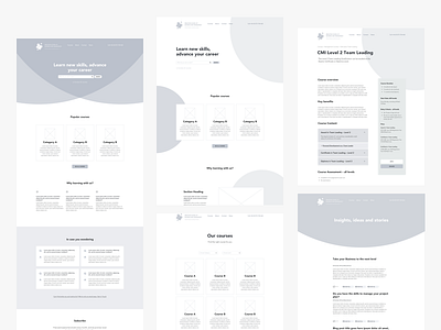 Wireframes clean design home homepage landing learning ui ux website wireframe