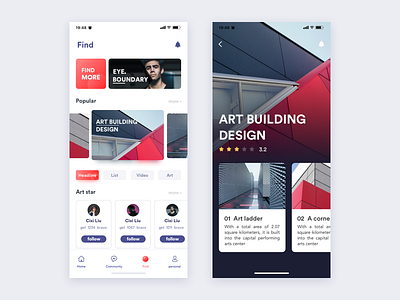 Art Design app art design home interface ios iphonex page ui user ux