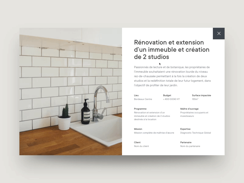 Architecture Project studio ui ux