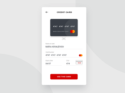 Daily UI #002 A credit card checkout adobe xd app checkout credit card daily ui 002 dailyui dailyui002 mobile