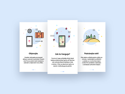 App Onboarding app design flat illustration light onboarding travel typography ui