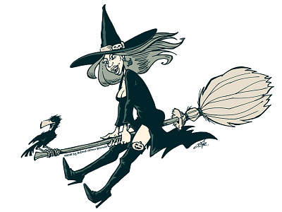 Witch halloween illustration inktober witch