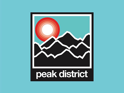 Shefficana Logo Peak District V.2 americana brand design branding logo logo design monoline retro thick lines