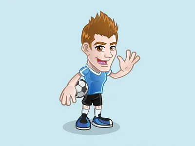 Soccer Mascot Character ball cartoon character cute football game mascot match goal player soccer worldcup