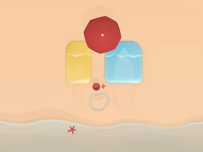 Cool as ice ice illustration illustrator popsicle seastar surfboard surfing