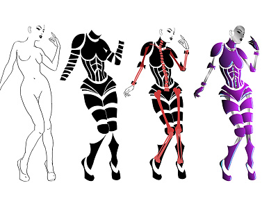 WIP Robot cyber robot vector wip