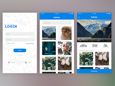 Infinity images search design graphics mobileapp ui ux