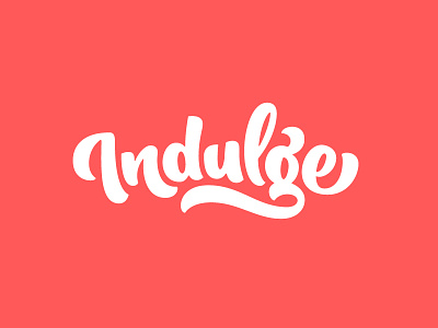 Indulge hand lettering indulge lettering ligatures script swash type typography