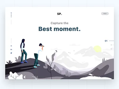 web . apple friends header illustration mountain photography sp sudhan web