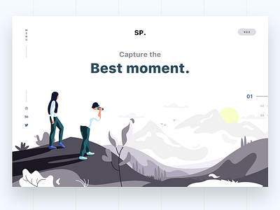 web . apple friends header illustration mountain photography sp sudhan web