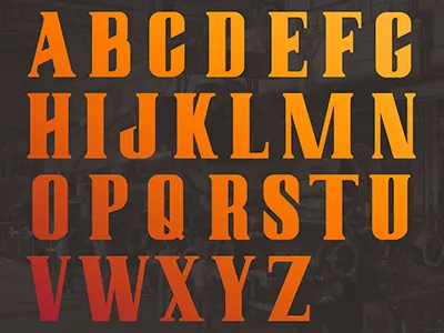 Callowhill Font angled block callowhill custom font hot industrial philadelphia philly phl serif thick