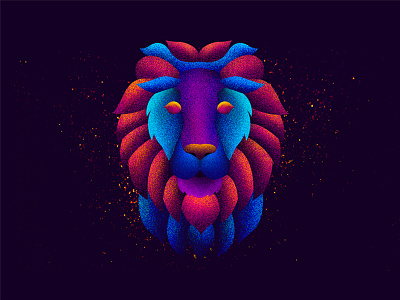 lion animal color eyes face lion tooth year