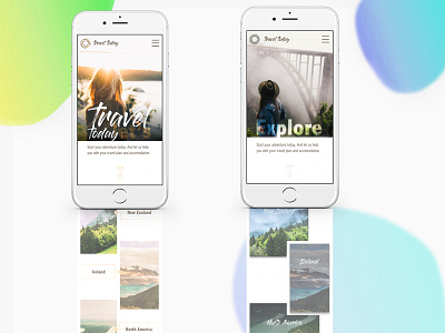 Travel today... app colourful design holidaydestination mobile travel ui ux variations website