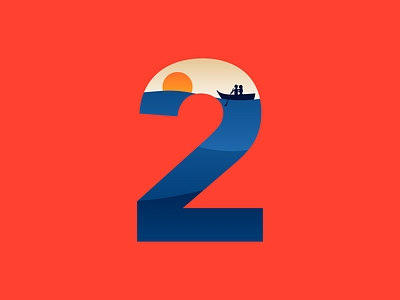 2 | couple 36daysoftype boat couple illustration illustrator letter love miguelcm type typography