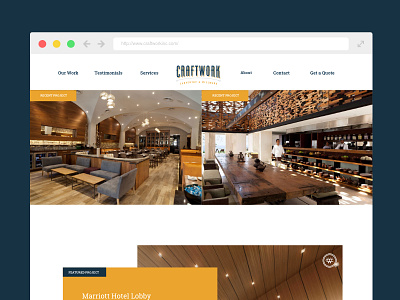 CraftWork Interior Web Page Layout branding logo website design