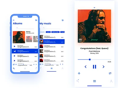Music player UI adnroid figma ios iphone iphonex mobile music player ui ux