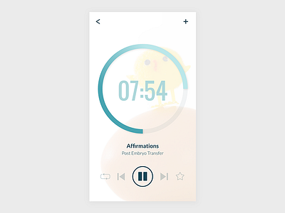 Daily UI 009: Audio Player affirmations dailyui dailyui009 fertility freelance ivf meditation ui uidesign