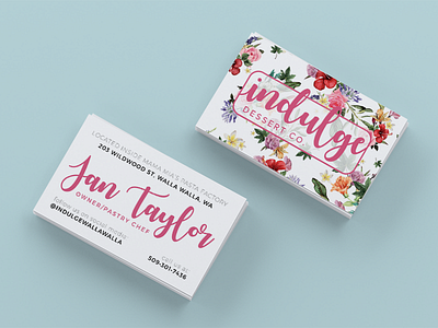 Business Card Design bakery branding business cards design dessert freelance graphic design marketing stationary walla walla