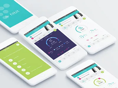 Rebranding — Fitbit application personal trainer bright color combinations calories design app exploration detail fitness health heigh sport interface mobile sport ux ui training days calendar week fitness program weight parameters