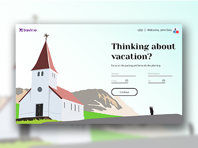 Travel Agency UI illustration landing page landscape scenery ui uiux user interface ux web design website