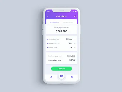 Mortgage calculator app design calculator calculator app clean design mortgage calculator