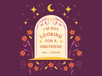 I'm not looking for a girlfriend dating flowers girlfriend grave gravestone illustration men roses tombstone typography