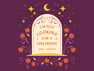 I'm not looking for a girlfriend dating flowers girlfriend grave gravestone illustration men roses tombstone typography