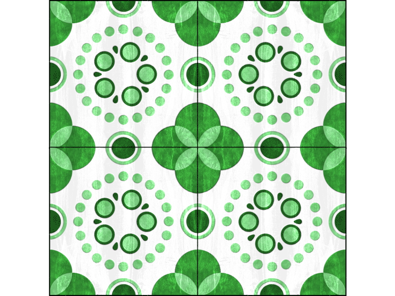 Tile18 botanical ceramic cycle gifart green loop mosaic pattern spring tile vintage wall