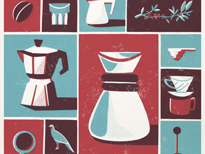 Coffee 03 cafe coffee flat graphic illustration poster print texture