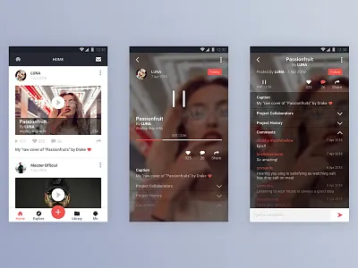 Bandlab - Social app for music app mobile music play post social song ui. ux