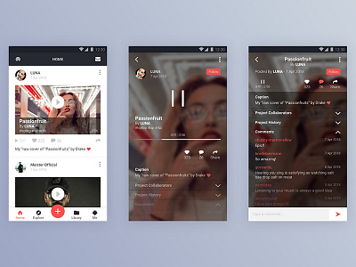 Bandlab - Social app for music app mobile music play post social song ui. ux