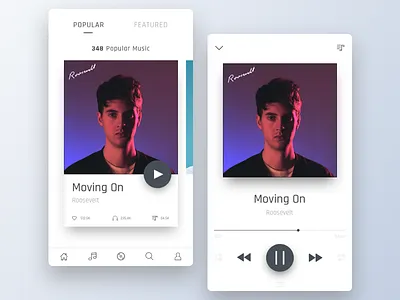 Music Player UI adobe illustrator adobe photoshop app daily challenge design music player sketch app ui user experience user interface ux