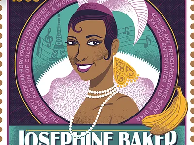 Josephine Baker illustration portrait