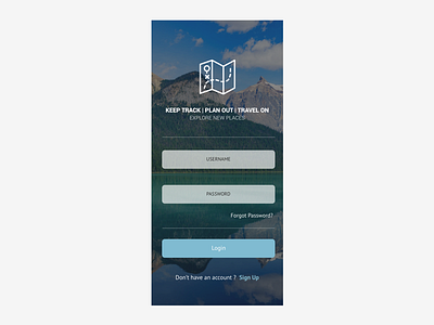 Keep Track | Plan Out | Travel On ~ Explore New Places design explore exploring iphonex login plan travel ui uidesign user interface ux uxdesign