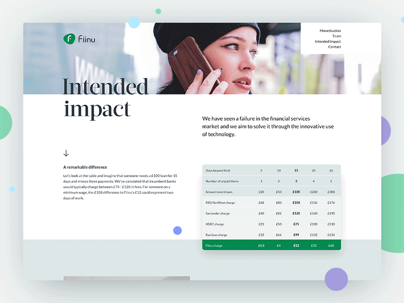 Menu Interaction banking clean detail fintech london minimal principle simplified startup ui uk website