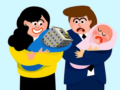 Career Over Family Is A Okay 2d character color creative digital doodle editorial fun graphic design illustration illustrator vector