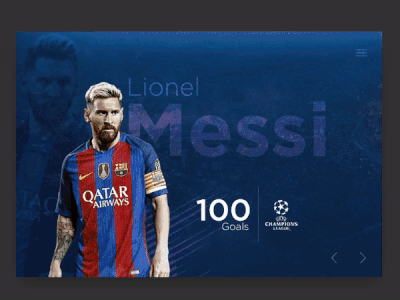 #3 Invision Studio interaction - UEFA top scorers card interaction football interaction messi ronaldo uefa web ui