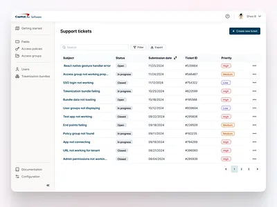Support Tickets capital one case management product design software support support tickets ui ux visual design