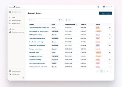 Support Tickets capital one case management product design software support support tickets ui ux visual design