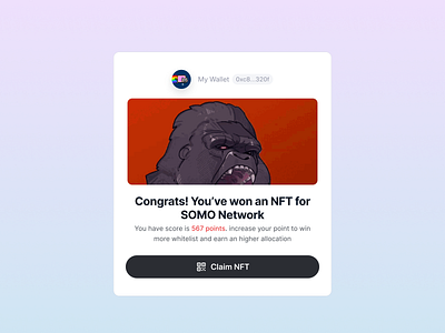 SOMO NFT UI Card app branding design ui ux