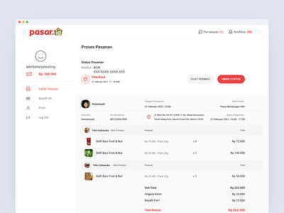 Pasar.id Dashboard – Digitizing Traditional Market Management dashboard dashboard ui design dashboard product design uiux ux design