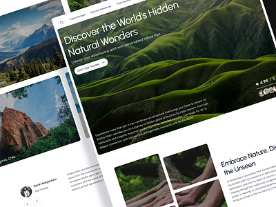 Alam Rimba - Travel Landing Page branding design homepage illustration landingpage minimalist modern nature travel trend ui