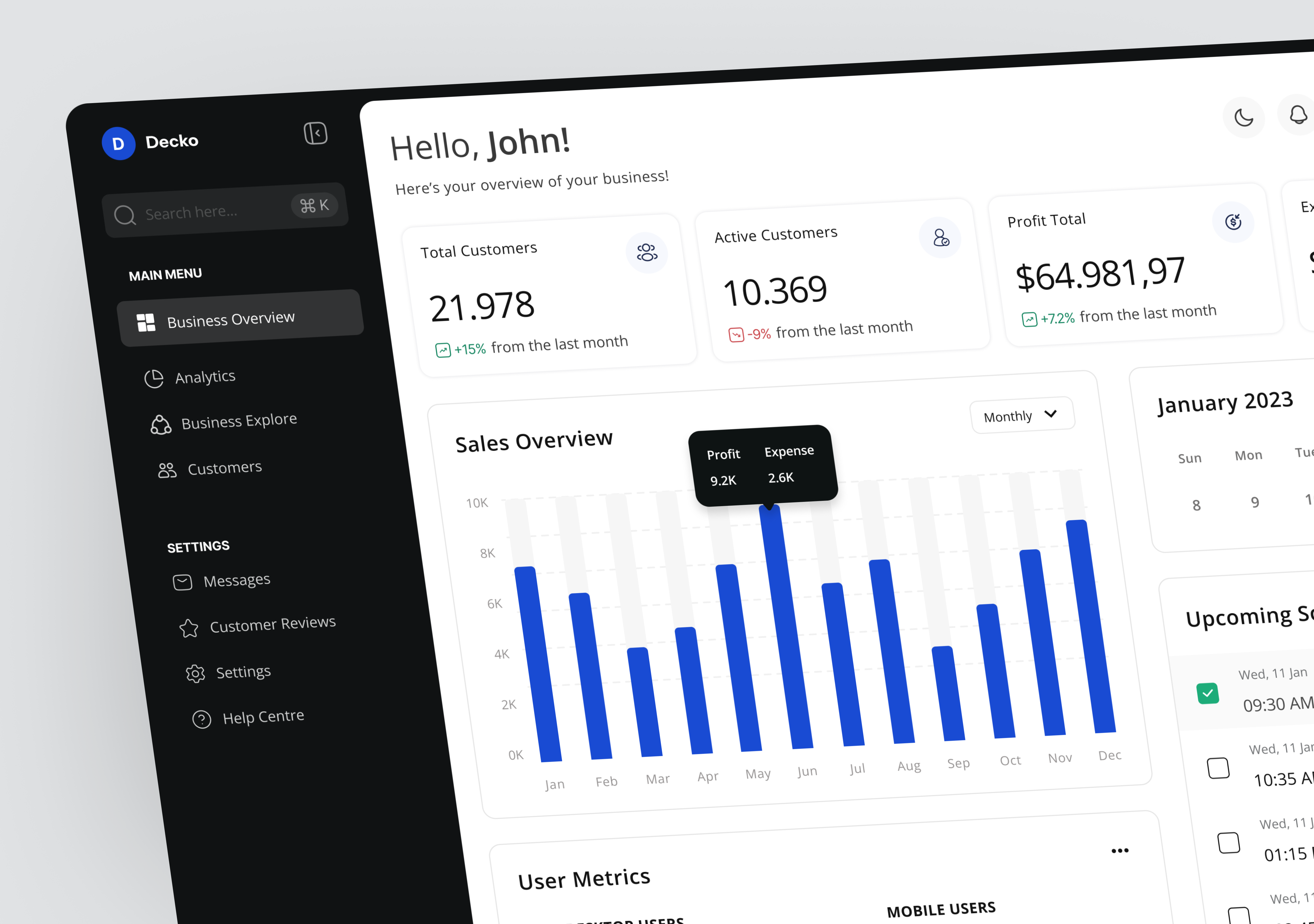 CRM Dashboard Design clean crm dashboard minimal ui ux