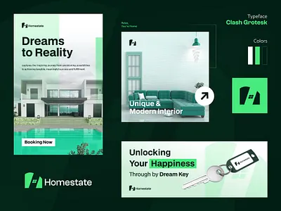 Real Estate logo design / Homestate brand design brand identity branding building logo design graphic design illustration logo logo design logos real eatete real estate logo vector