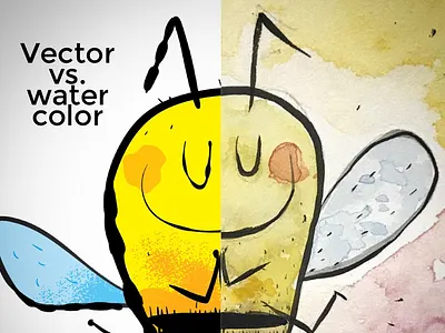 Compared character character design vector water color