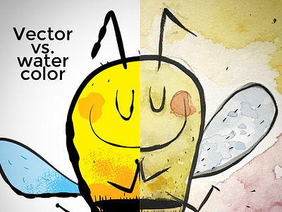 Compared character character design vector water color