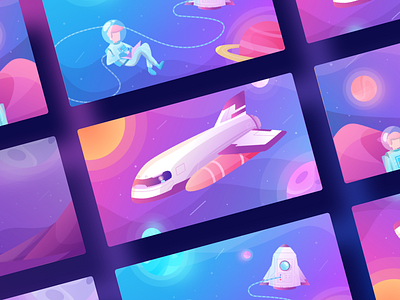 RapidWeaver character colorful desktop gradient illustration space